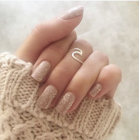 January Nail Colors, Nude Nails With Glitter, Bridesmaids Nails, Nails Sparkle, January Nails, Glittery Nails, Sparkle Nails, Colorful Nail Designs, Neutral Nails