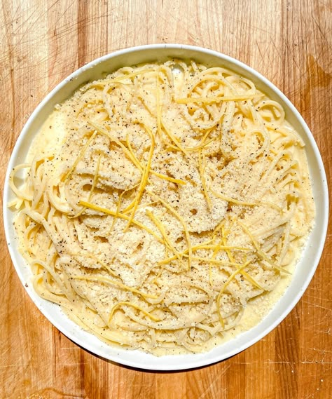 Best Ever Lemon Pasta – Lil’ Frankies Inspired Spaghetti al Limone Wishbone Kitchen, Lemon Spaghetti, Cozy Dinners, Block Of Cheese, Restaurant Dishes, Lemon Pasta, Ingredient List, East Village, Few Ingredients