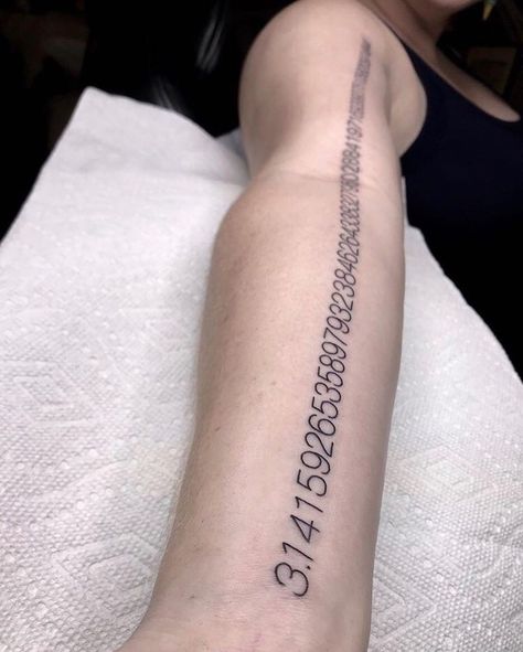 Mathematical Tattoo, Math Tattoo, Pi Tattoo, Scientific Tattoo, Full Circle Tattoo, Science Tattoo, Science Tattoos, Nerd Tattoo, Tattoos For Black Skin