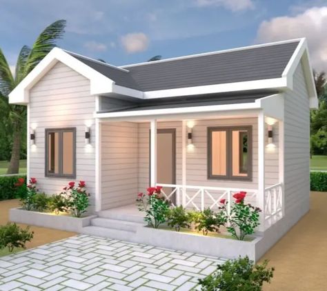 23x20 Feet Tiny House Plans 7x6 Meter One Bedroom Gable Roof PDF Full Plan Rev Mother In Law Cottage, Small House Floor Plans, Building Plans House, Tiny House Floor Plans, Tiny Cottage, Gable Roof, Inspire Me Home Decor, Diy Camper, Camper Trailer