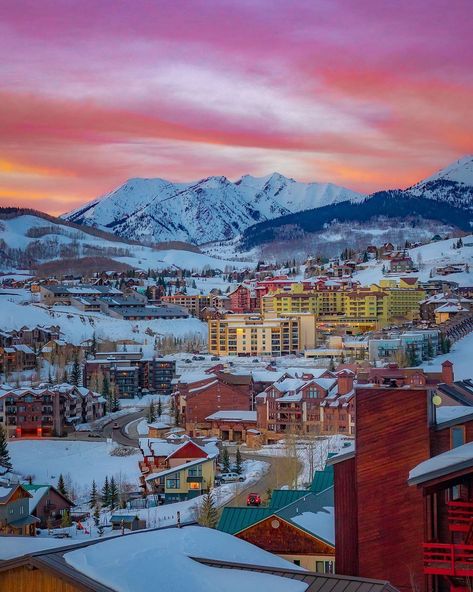 Travel Crested Butte on Instagram: “Cotton candy skies to end a winter day 🍭” Crested Butte Colorado Winter, Cotton Candy Skies, Crested Butte Colorado, Colorado Winter, Cotton Candy Sky, Crested Butte, Colorado Usa, Winter Day, Cotton Candy