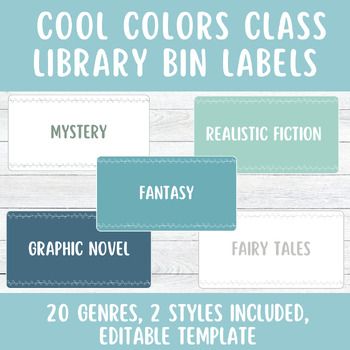 Your classroom library has never been more organized! Utilize these EDITABLE Classroom Library Genre Labels to organize your own classroom library. This simple design makes it easy for students to select a book from a genre they love! Book Genre Labels, Library Labels, Class Library, Bin Labels, Realistic Fiction, Genre Labels, Editable Labels, Cool Colors, More Organized