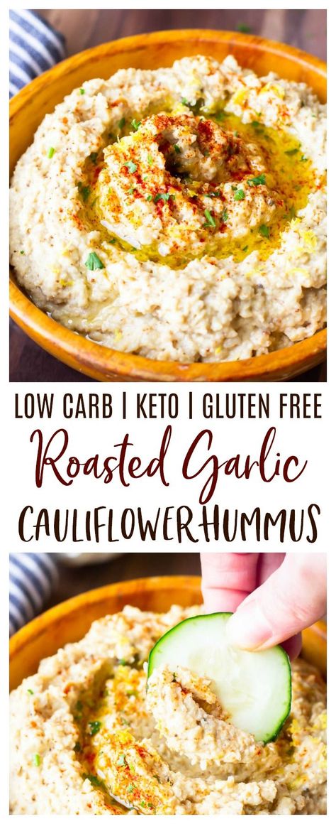 Roasted Cauliflower Hummus, Traditional Hummus, Cauliflower Dip, Garlic Cauliflower, Cauliflower Hummus, Roasted Garlic Cauliflower, Vegan Roast, Hummus Recipe, Cauliflower Recipes