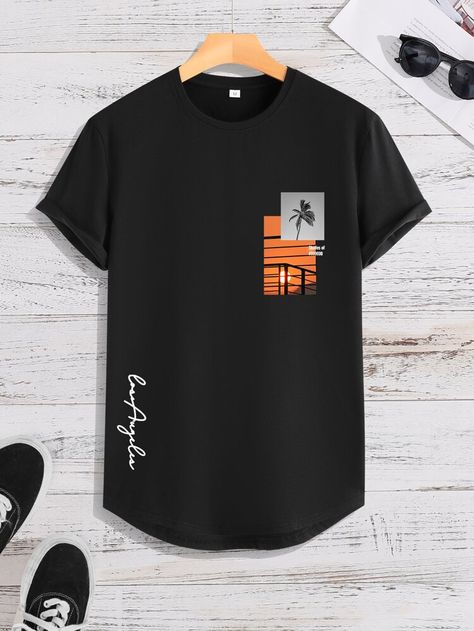 Quotes For Shirts, Japanese Letter, Shein Men, Cool Shirt Designs, Tshirt Design Men, Cute Shirt Designs, Shirt Design Inspiration, Dress Design Patterns, Clothing Photography