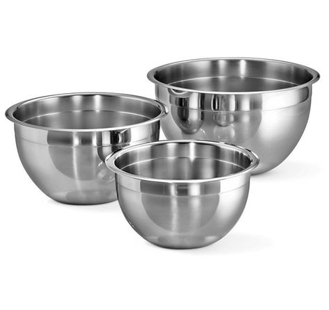 Mixing Bowl Set, Stainless Steel Mixing Bowls, Mixing Bowls Set, Kitchen Equipment, Mixing Bowls, Kitchen Tools And Gadgets, Kitchen Stuff, Kitchen Essentials, Kitchen Aid