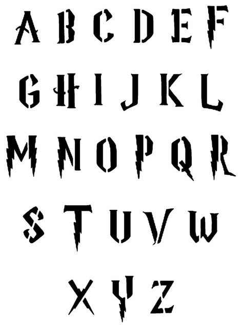 Harry Potter Font Alphabet, Harry Potter Letters, Harry Potter Alphabet, Harry Potter Letter, Harry Potter Font, Hogwarts Alumni, Alphabet Stencils, Fonts Alphabet, Alphabet