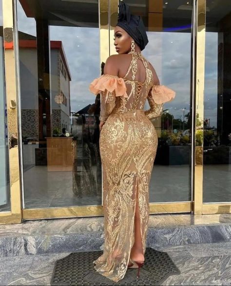 Best Owambe Styles 2022 Asoebi Gown Styles, Latest Gown Styles, Gown Styles For Ladies, Owambe Styles, Aso Ebi Lace Styles, Ankara Short Gown Styles, African Bride, Sparkly Prom Dresses, Lace Gown Styles