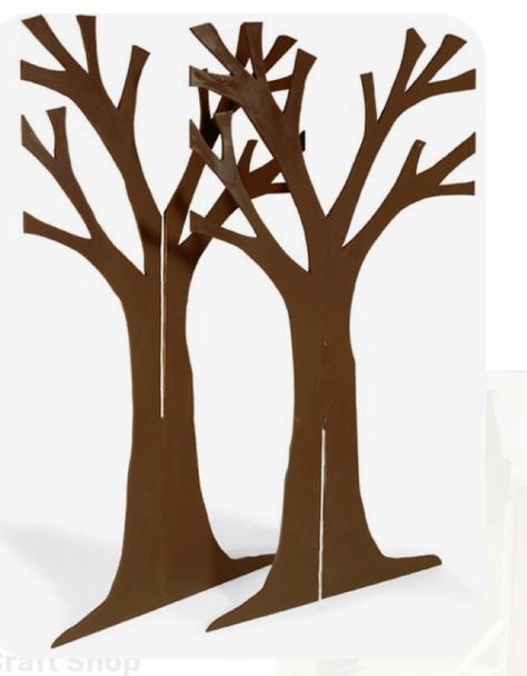 Trees Made Out Of Cardboard, Cardboard Trees Diy How To Make, Cardboard Trees, Cardboard Tree, Family Tree Craft, Tree Props, Magazine Display, 3d Tree, Spooky Trees