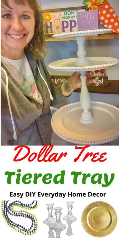 Dollar Store Tiered Tray, Dollar Tree Tiered Tray, Trays Diy, Gatsby Birthday, Three Tier Tray, Tier Trays, Tiered Tray Diy, Dollar Store Hacks, Diy Tray