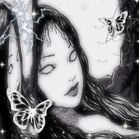 tomie kawakami, junji ito, draingang Junji Ito Pfp, Tomie Pfp, Tomie Kawakami, Arte Grunge, Japanese Horror, Grunge Art, Wallpaper Animes, Junji Ito, Gothic Anime