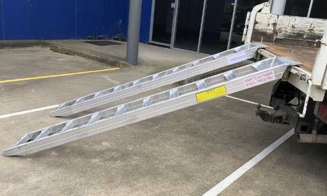 Heavy Duty Aluminium Loading Ramps: Safely Load Large Vehicles - LovingLocal Aluminum Ramp, Loading Ramps, Heavy Machinery, Types Of Vehicle, Motocross, Do It, Trailer, Heavy Duty, Vehicles