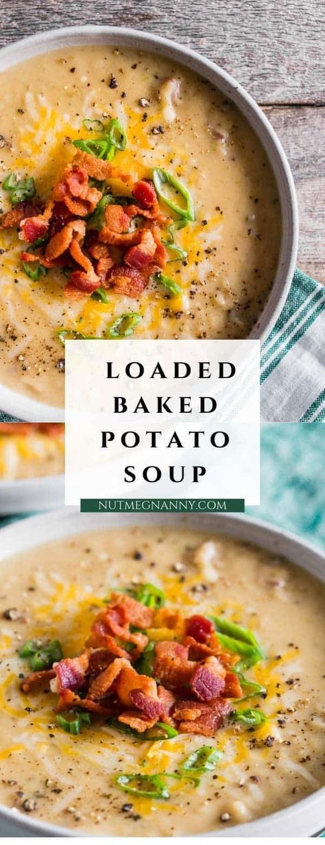 The Best Loaded Baked Potato Soup, Vegan Loaded Baked Potato Soup, Loaded Baked Potato Soup With Milk, Thick Loaded Baked Potato Soup, Ultimate Loaded Baked Potato Soup, Soup Recipes Vegetarian, Yankee Recipes, Red Soup, Soup Potato