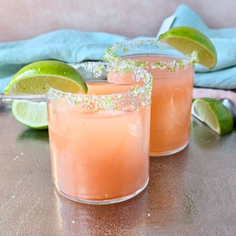 Guava Margarita - Casual Foodist Smoked Margarita, Guava Alcohol Drinks, Guava Drink Recipes, Guava Coconut Margarita, Guava Juice Cocktail, Guava Mixed Drink, Guava Margarita, Mexican Cocktails, Classic Margarita