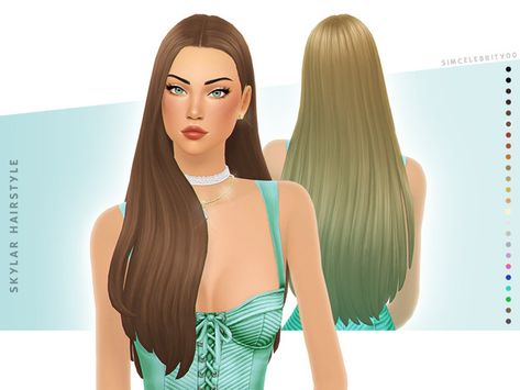 simcelebrity00 skylar hairstyle v2 2000s Sims 4, Maxis Match Hair Sims 4, 2000s Hairstyles, Sims 4 Piercings, Ts4 Hair, Sims 4 Cc Maxis Match, Sims 4 Challenges, Sims 4 Cc Maxis, Sims 4 Cc Hair