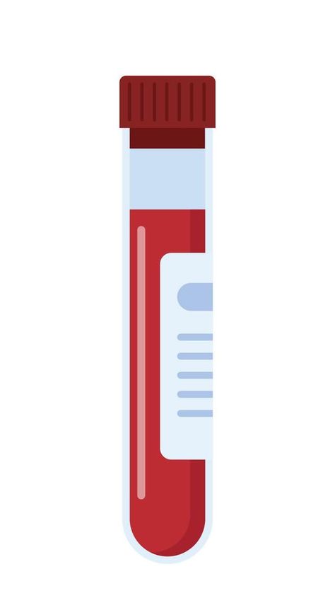 Medical flask icon with blood. Blood test tube with label. Vector Illustration in flat style. Test Tube Illustration, Blood Illustration, Rose Outline Drawing, Medical Clip Art, Scientist Costume, Brain Diagram, Medicine Illustration, Medical Items, Blood Work