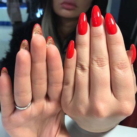 Red Acrylic Nails, Nails Design With Rhinestones, Nails Fashion, Fall Acrylic Nails, Best Nail Art Designs, Red Nail, Ideas Nails, Oval Nails, Simple Nail Designs