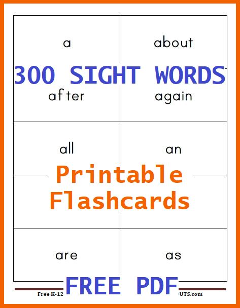 Fry's 300 Sight Words - Free printable flashcards (PDF file) for beginning readers! #kindergarten #english #languagearts #reading Sight Word Cards Free Printable, Sight Word Flashcards Printable Free, Sight Words Flashcards Printable, Sight Words Flash Cards Free Printables, Sight Word Flash Cards Free, Dolch Sight Word List Free Printable, Free Editable Sight Word Flash Cards, Kindergarten Sight Words Flash Cards, Sigh Words