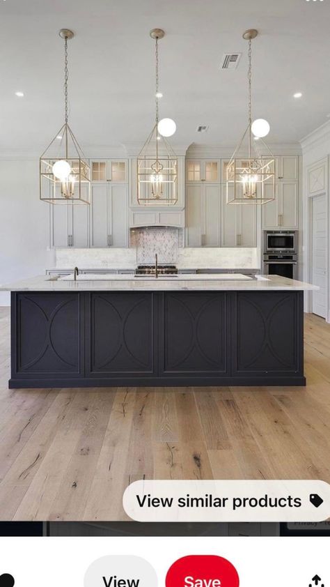 Grey Kitchen Island, Dark Grey Kitchen, Dream Kitchens Design, Kitchen Remodel Design, White Kitchen Design, Kitchen Inspiration Design, Kitchen Redo, Kitchen Cabinet Design, Kitchen Layout