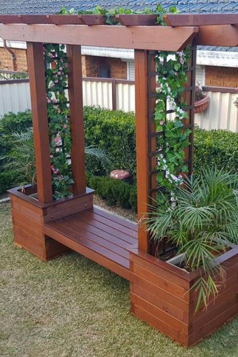 Garden Arbour, Garden Arbor, Garden Area, Outdoor Gardens Design, Outdoor Pergola, Garden Seating, Backyard Projects, Garden Trellis, Garden Structures