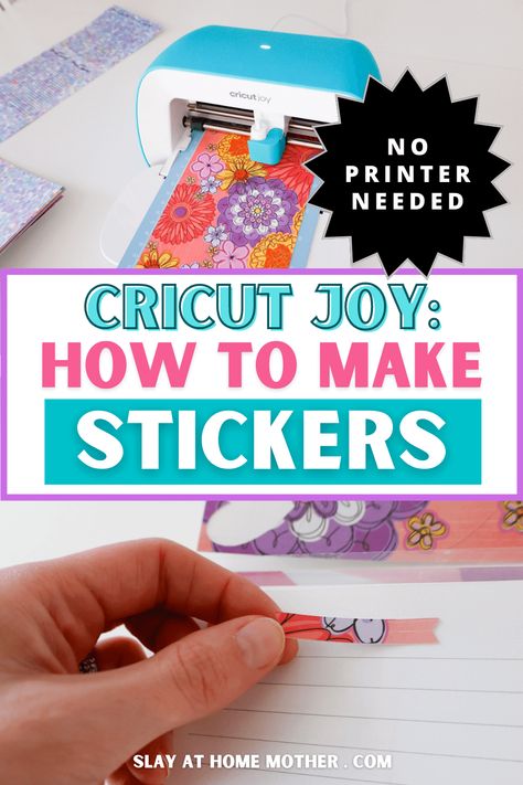 Circuit Joy Stickers, Cricut Joy Stickers How To Make, Stickers With Cricut Joy, Cricut Journal, Cricut Joy Stickers, Cricut Joy Projects Beginner, Make Stickers With Cricut, Cricut Joy Projects, Cricuit Joy