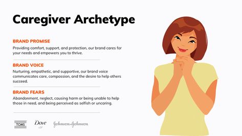 Caregiver Brand Archetype Moodboard, Caregiver Archetype, Brand Archetypes, Digital Campaign, Care For Others, Brand Voice, Johnson And Johnson, How To Attract Customers, Social Responsibility