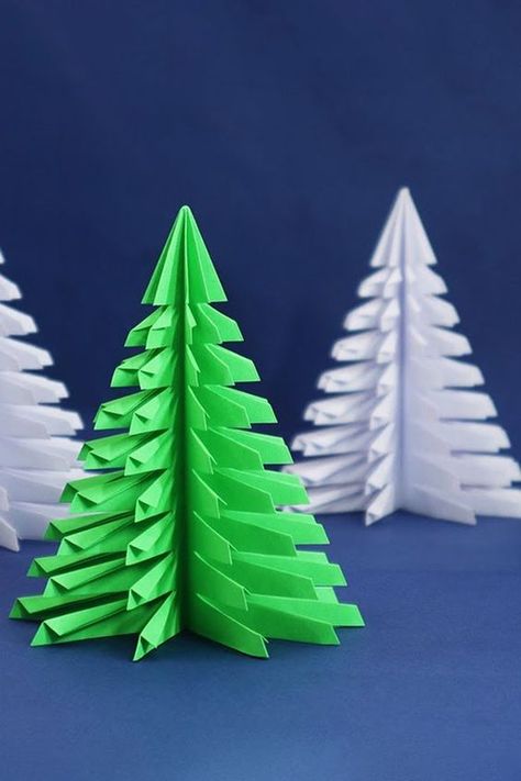 Amazing 3D Paper Christmas Tree" - This video will show you how to make a 3D paper xmas tree DIY Tutorial. How to make an easy and beautiful Christmas tree at home with paper. Christmas Craft - Paper Craft. #Christmas #Tree #Tutorial Paper Xmas Tree, Xmas Tree Diy, Paper Christmas Trees, Origami Paper Flowers, Diy Art Crafts, 3d Tree, Paper Christmas Tree, Simple Christmas Tree, Beautiful Christmas Trees