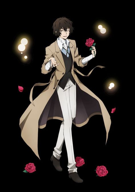 Dazai Full Body Pic, Dog Games, Cute N Country, Dazai Osamu, Dog Images, Bongou Stray Dogs, Card Illustration, Lady And Gentlemen, Stray Dogs