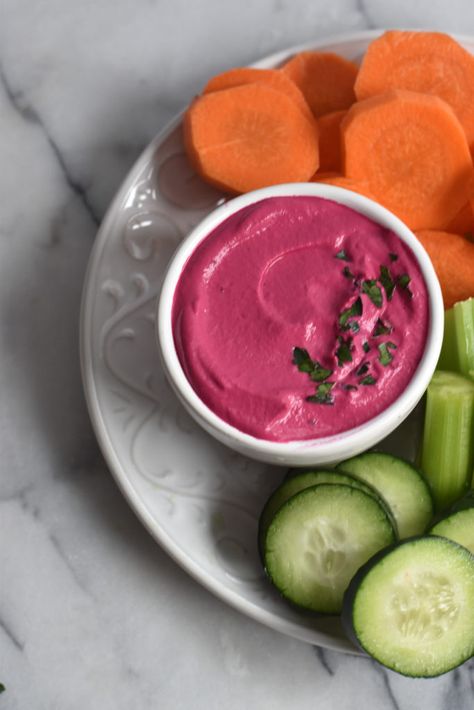 Beet Cashew Dip - Thyme & Love Beet Dip, Cashew Dip, Plant Based Diet Recipes, Vegan Dip, Healthy Dips, Beetroot Dip, Veggie Dip, Vegan Sauces, Gluten Free Grains