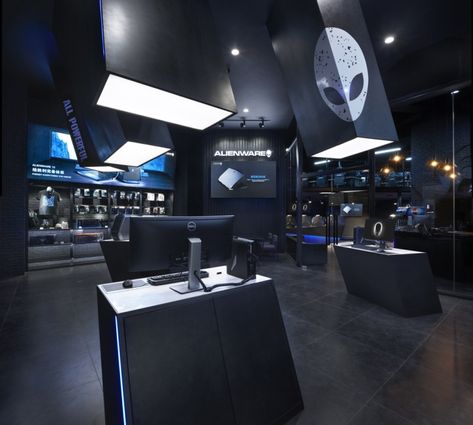 » Alienware theme store and internet café by Gramco, Kunming – China Kinetic Structure, Gaming Lounge, Cafe Pictures, Retail Space Design, Coffee Shop Interior Design, Jean Nouvel, Coffee Shops Interior, Zagreb Croatia, Editorial Shoot