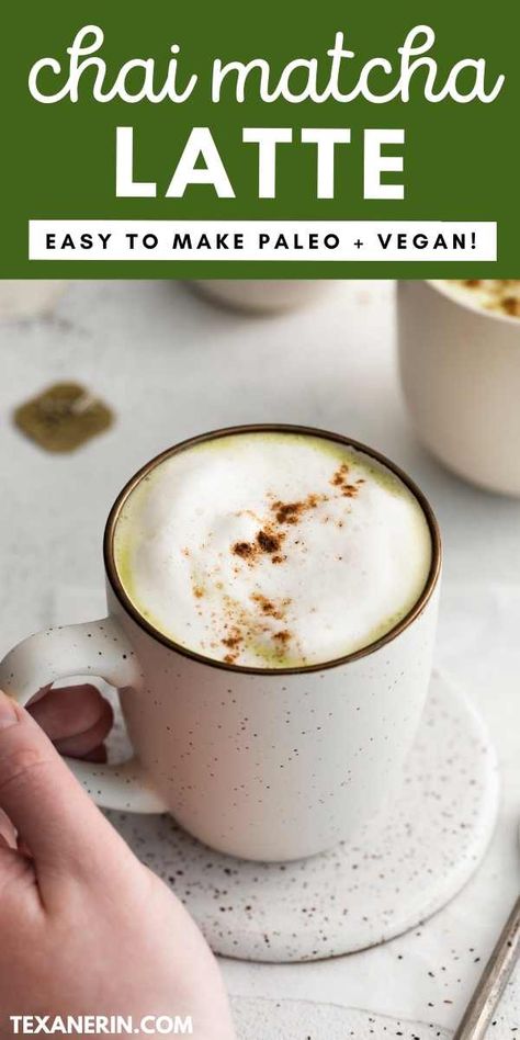 Chai Matcha Latte, Vegan Matcha Latte, Chai Matcha, Vegan Drinks Recipes, Matcha Latte Recipe, Matcha Green Tea Latte, Matcha Cookies, Ceremonial Matcha, Matcha Drink