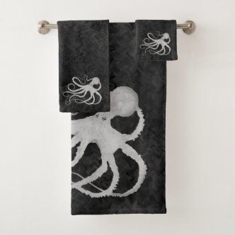 Vintage Octopus - Bathroom Towel Set | Zazzle.com Pirate Bathroom Decor, Gothic Bathroom Ideas, Pirate Bathroom, Mens Bathroom Decor, Octopus Bathroom, Ocean Bathroom Decor, Gothic Bathroom Decor, Steampunk Bathroom, Sea Bathroom