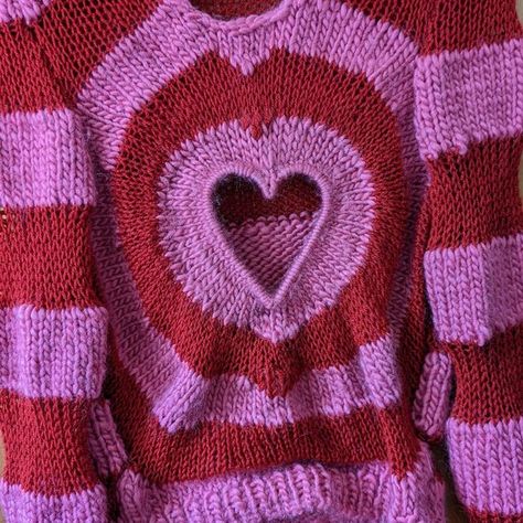 Lirika Matoshi Heart Cutout Sweater - Size Medium Lirika Matoshi Sweater, Heart Cutout Sweater, Keyhole Sweater, Lirika Matoshi, Cutout Sweater, Heart Sweater, Bag Crochet, Knit Sweater, Crochet Heart