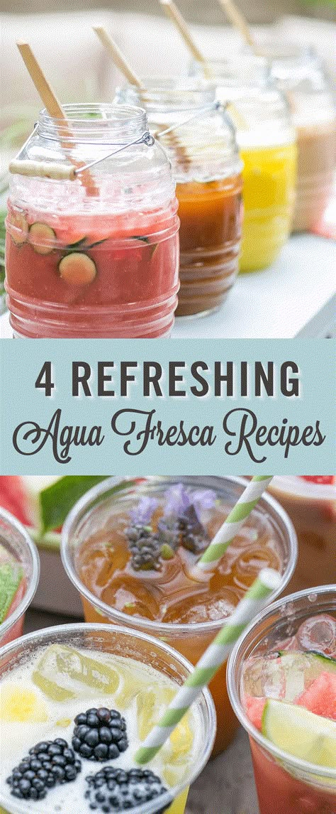 Agua fresca recipe with title. Coconut Agua Fresca, Pineapple Agua Fresca, Aqua Fresca Recipes, Fresca Recipes, Watermelon Agua Fresca, Agua Fresca Recipe, Fruit Sugar, Mexican Drinks, Mango Pineapple