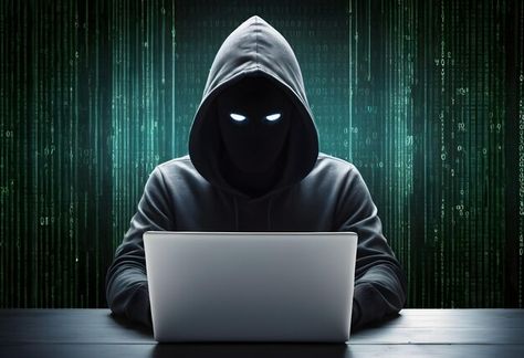 Photo faceless man hacker working on lap... | Premium Photo #Freepik #photo Hacker Image, Hacker Photo, Binary Code Background, Faceless Man, Working On Laptop, Start Youtube Channel, Faceless Men, Binary Code, Photo To Video