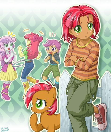 Babs Seed by Uotapo.  My Little Pony, Equestria Girls, Babs, Cutie Mark Crusaders, Sweetie Belle, Apple Bloom, Scootaloo, friends Babs Seed, Sweetie Belle, Mlp Fan Art, My Little Pony Comic, Mlp Equestria Girls, My Little Pony Drawing, My Little Pony Characters, Sunset Shimmer, Mlp Pony