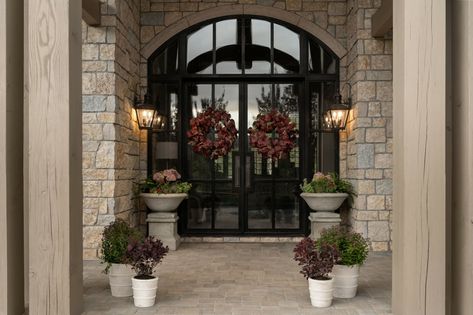 How To Style A Fall Front Door - Studio McGee Mcgee Front Porch, Studio Mcgee Front Porch, Plants Front Porch, The Mcgee Home, Outdoor Fall Decor Ideas, Outdoor Fall Decor, Mcgee Home, The Shade Store, Fall Shoot