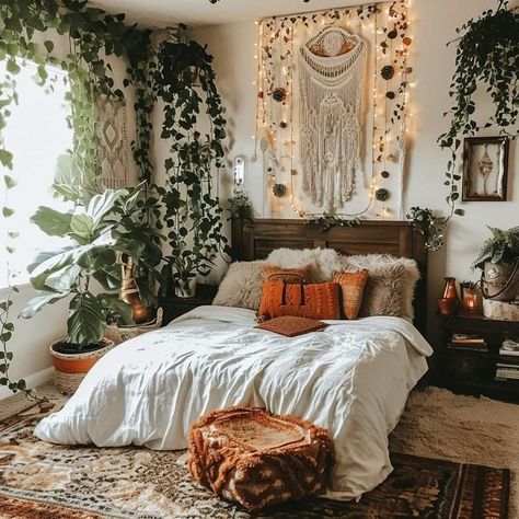 Birthday Bedroom Surprise, Bedroom Birthday Decorations, Elegant Boho Bedroom, Green Boho Bedroom, Men Room, Birthday Bedroom, 2024 Interior Design, Maximalist Bedroom, Boho Apartments