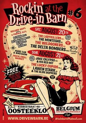 Rockin' at the Drive-in Barn 1950s Aesthetic, Rockabilly Cars, Rockabilly Art, Auto Racing Events, Event Posters, Retro Posters, Kustom Kulture, Rock Posters, Auto Racing