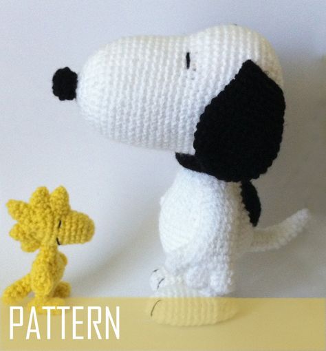 PDF CROCHET PATTERN Snoopy and Woodstock Inspired Amigurumi Snoopy Crochet Pattern Free, Snoopy Crochet Pattern, Crochet Snoopy, Dog Patterns, Crochet Dog Patterns, How To Start Knitting, Crochet Dog, Cheer You Up, Snoopy And Woodstock