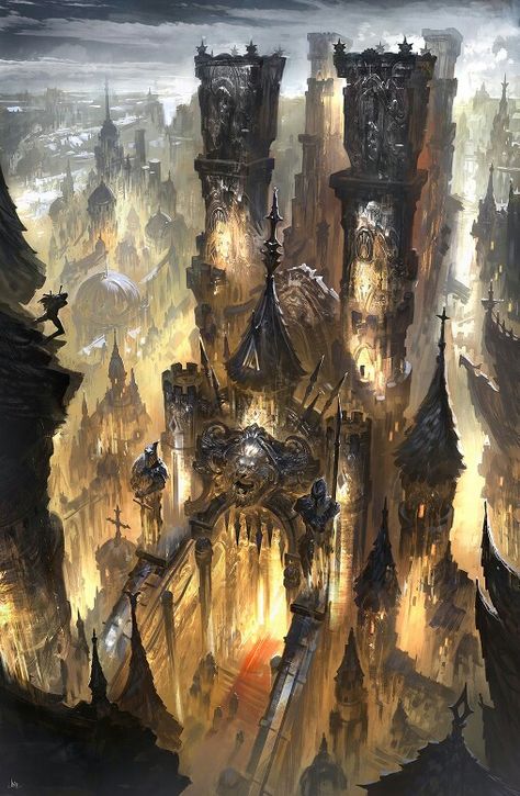 Imperial Palace Fantasy Palace Art, God Hephaestus, Heroic Fantasy, Imperial Palace, Fantasy City, Fantasy Castle, Fantasy Setting, Fantasy Places, Art Et Illustration