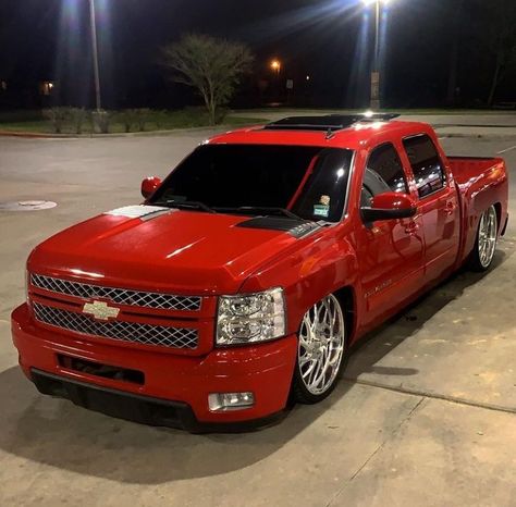 Jacked Trucks, Low Trucks, 4 Door Trucks, Silverado Crew Cab, 2013 Silverado, School Nursing, Chevy Trucks Silverado, Lowrider Trucks, Dropped Trucks