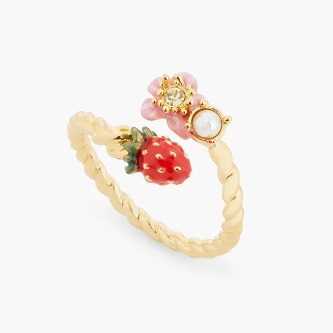 BOUNTIFUL WOODS – Les Néréides Strawberry Ring, Strawberry Hearts, Strawberry Flower, Wild Strawberry, Les Nereides, Pink Strawberry, Wild Strawberries, Two Worlds, Shine Bright Like A Diamond