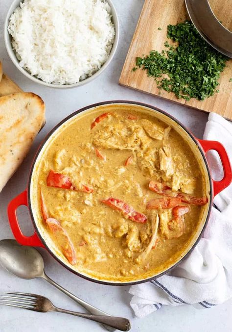 Leftover chicken recipes | SheerLuxe Roast Chicken Curry, Leftover Chicken Curry, Recipe Using Leftover Chicken, Roast Chicken Seasoning, Chicken Curry Recipes, Leftover Roast Chicken, Panini Recipes Chicken, Chicken Curry Recipe Easy, Curry Coconut