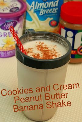 Peanut Butter Banana Protein Shake, Herbalife Cookies And Cream, Scoop Cookies, Peanut Butter Banana Protein, Herbal Life Shakes, Pancakes Protein, Banana Protein Shake, Herbalife Shake Recipes, Protein Shake Smoothie