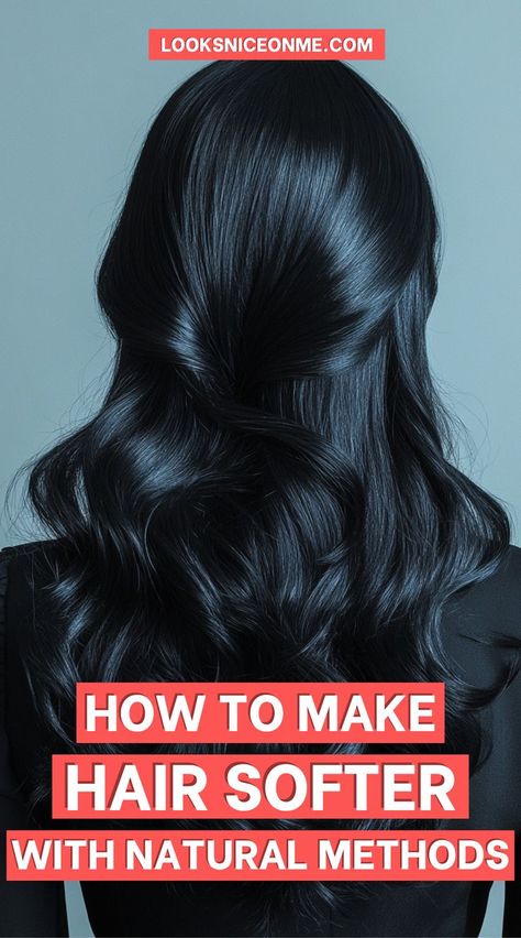 Discover how to achieve soft, silky hair using natural oils, masks, and care routines. No harsh products needed! #NaturalHairSoftening #SilkyHair #DIYHairCare How To Make Hair Silky And Shiny, How To Make Your Hair Shiny, How To Make Hair Soft And Shiny, How To Get Shiny Silky Hair, Make Hair Soft And Silky, How To Get Silky Smooth Hair, Hair Mask For Smooth And Silky Hair, How To Soften Hair, Rough Hair