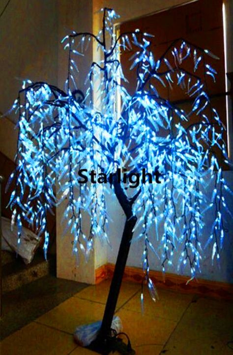 Outdoor Tree Lighting, Indoor Christmas Lights, Light Blue Wedding, Led Tree, Snowy Christmas, Modern Christmas Tree, Tree Light, Fairy Garden Decor, Led Christmas Lights