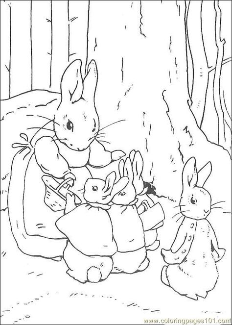 ccbun5 Rabbit Coloring, Beatrice Potter, Peter Rabbit Birthday, Peter Rabbit Party, Peter Rabbit And Friends, Rabbit Colors, Bunny Coloring Pages, Beatrix Potter, Peter Rabbit