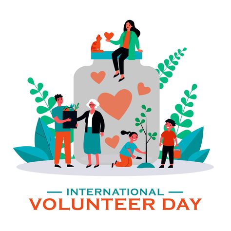 International Volunteer Day, International Volunteer, International Day, Helping Hands, Economic Development, Green Aesthetic, Clip Art, Quick Saves, Design