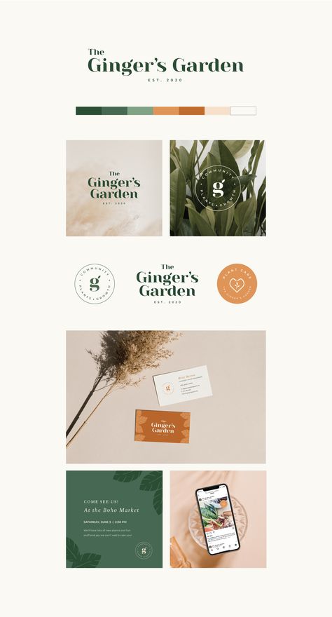 Organic Brand Identity Design, Plants Logo Design, Botanical Branding Design, Organic Web Design, Plant Nursery Branding, Plant Store Branding, Plant Logo Design Branding, Plant Shop Branding, Organic Food Branding