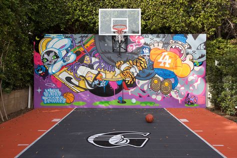 Brooklyn Graffiti, Wallpaper Basketball, Background Sport, Indoor Mural, Basketball Drawings, Graffiti Images, Game Banner, Background Style, Stars Wallpaper